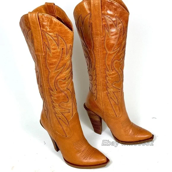 Jessica Simpson Alan Cowboy Cowgirl Boots - Women's 9B Excellent Condition - Picture 2 of 15